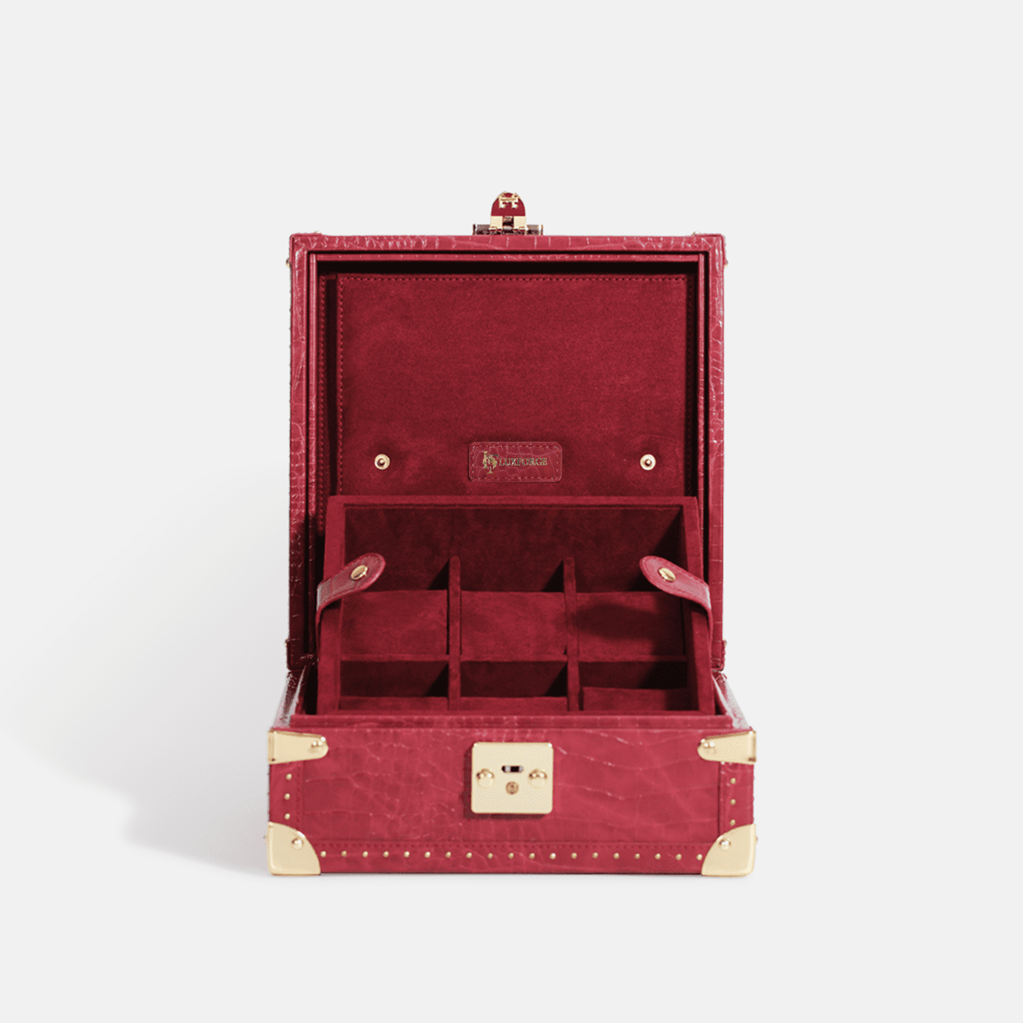 Crimson Crest 6 Piece Watch Box